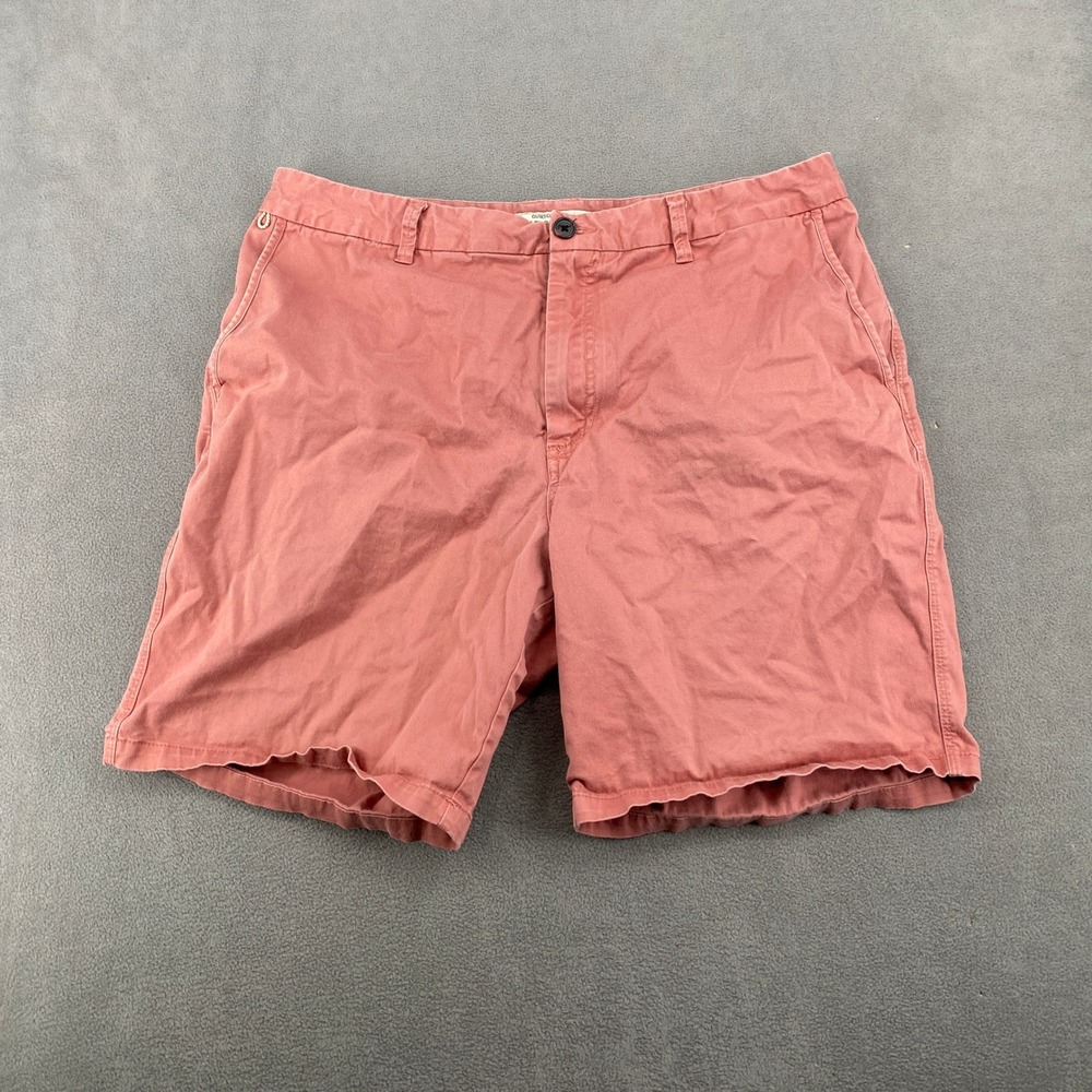 Outdoor Voices Watermark Shorts Salmon Pink Chino Flat Front Stretch Size 36